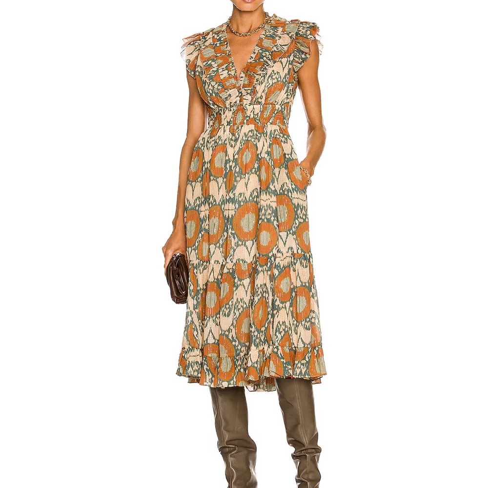 ULLA JOHNSON Samara Nimbus midi dress Sz 8